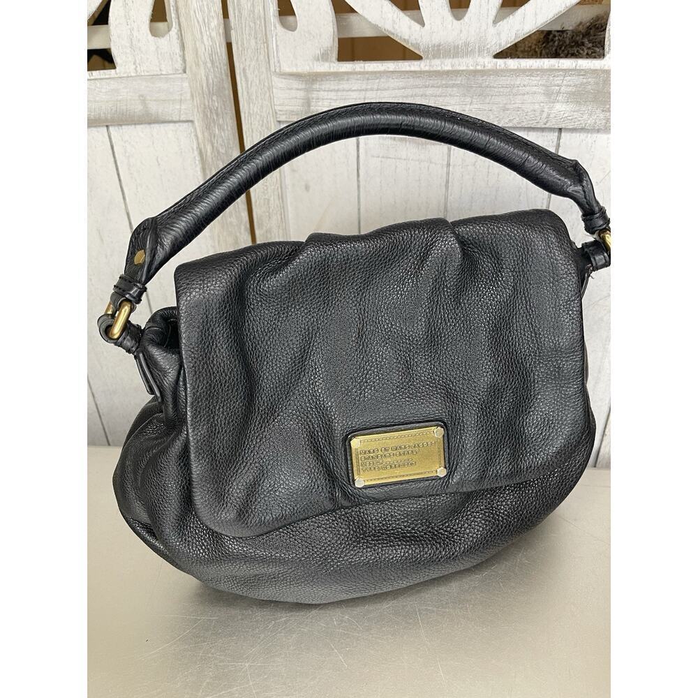 Marc By Marc Jacobs Vintage Ukita Black Soft Leather Classic Top Handle Bag Y2K